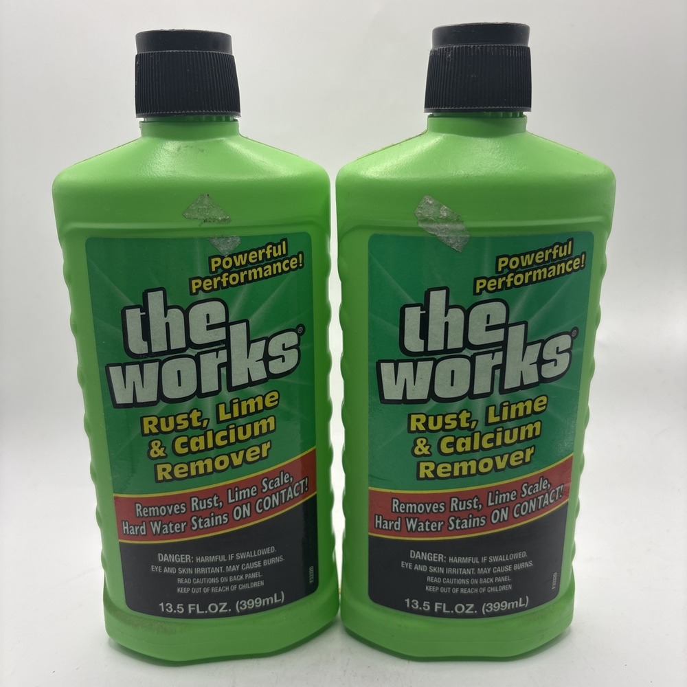 2x The Works Rust Lime Calcium Remover 13.5 FL OZ Discontinued NEW